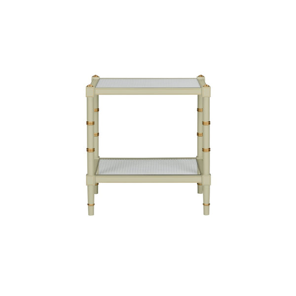 Conner Cane End Table Green 385710 Chelsea House