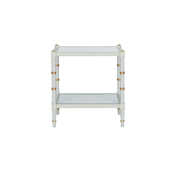 Conner Cane End Table Gray 385713 Chelsea House