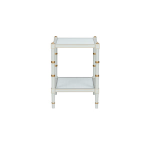 Conner Cane End Table Gray 385713 Chelsea House