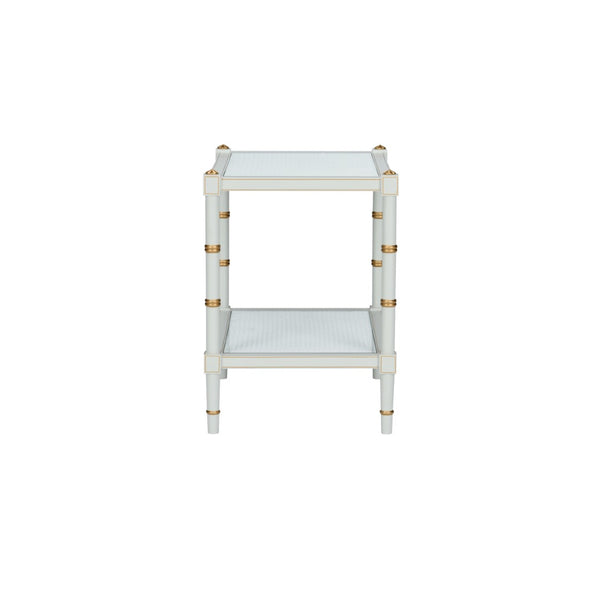 Conner Cane End Table Gray 385713 Chelsea House