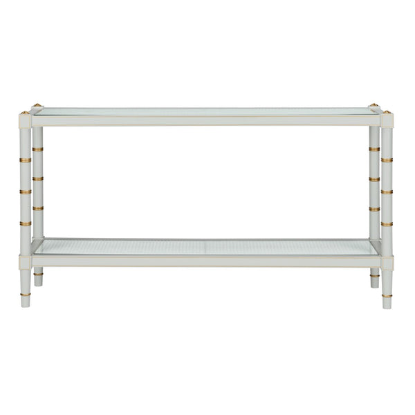 Conner Cane Console Gray 385714 Chelsea House