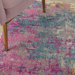 HomeRoots 5' Contemporary Ivory and Blue Abstract Area Rug for Stylish Comfort and Modern Home Décor 5' X 7' Rectangle 385714