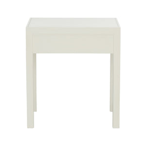 Chelsea House Hazel Satin Gold Honeycomb Nightstand — White Case, Designer Shayla Copas, Compact Drawer Storage 385715