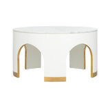 Aqueduct Cocktail Table White/Cream, Gold 385717 Chelsea House