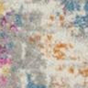 HomeRoots 5' Contemporary Ivory and Blue Abstract Area Rug for Stylish Comfort and Modern Home Décor 8' X 10' Rectangle 385717