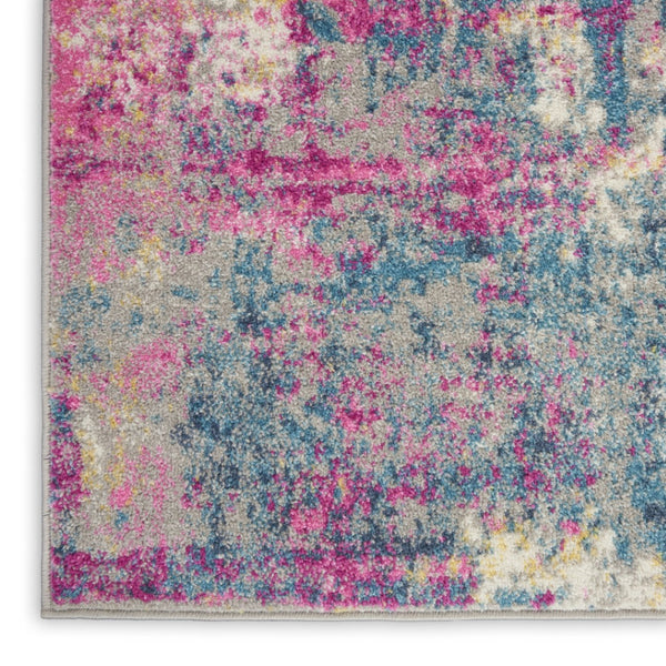 HomeRoots 5' Contemporary Ivory and Blue Abstract Area Rug for Stylish Comfort and Modern Home Décor 8' X 10' Rectangle 385717