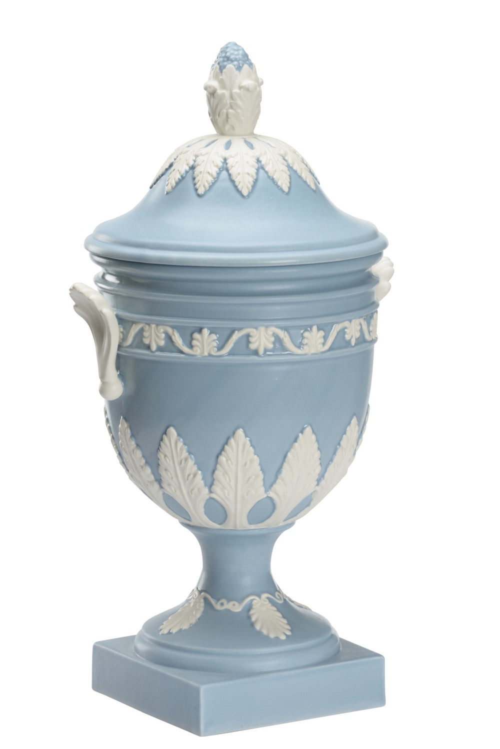 Chelsea House Wedgewood Blue-Gray Matte Urn — 16.5" Classic Ceramic Accent With Subtle White Highlights For Mantels 385722