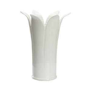 Chelsea House Lily Handcrafted Italian Ceramic Umbrella Stand By Bill Cain — Cream Glaze, Sculptural Tulip Design, Durable 385724