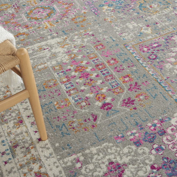 HomeRoots 7' Gray and Ivory Abstract Distressed Area Rug – Stylish, Durable, and Low-Maintenance for Any Space 8?x10? 385728