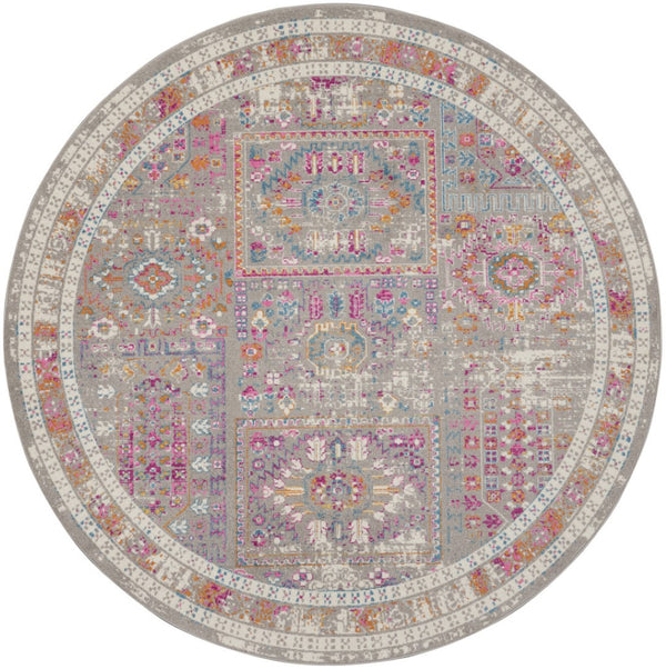 HomeRoots 7' Gray and Ivory Abstract Distressed Area Rug – Stylish, Durable, and Low-Maintenance for Any Space 8? 385729
