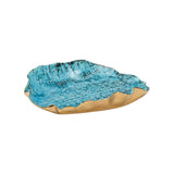 Crocodile Oyster Bowl Blue, Gold 385731 Chelsea House