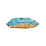 Crocodile Oyster Bowl Blue, Gold 385731 Chelsea House