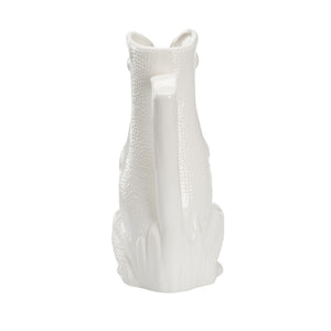 Chelsea House Frog Ceramic Pitcher White — Italian-Made Whimsical Frog Vase For Serving, Flowers & Tabletop Decor 385748