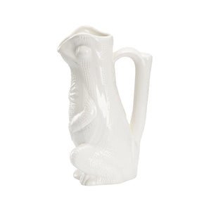 Chelsea House Frog Ceramic Pitcher White — Italian-Made Whimsical Frog Vase For Serving, Flowers & Tabletop Decor 385748