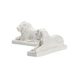 White Lions - Pair White/Cream 385750 Chelsea House