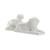 White Lions - Pair White/Cream 385750 Chelsea House