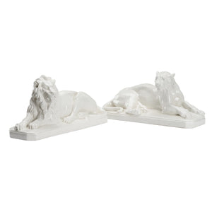 White Lions - Pair White/Cream 385750 Chelsea House