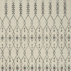 HomeRoots 8' Modern Gray and Ivory Geometric Distressed Area Rug for Living Rooms, Bedrooms, and Dining Spaces 8' x 10' 385756
