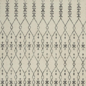 HomeRoots 8' Modern Gray and Ivory Geometric Distressed Area Rug for Living Rooms, Bedrooms, and Dining Spaces 8' x 10' 385756