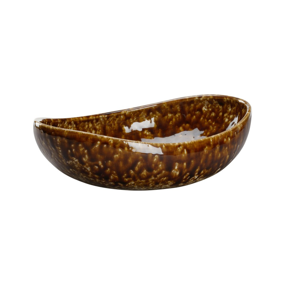 Chelsea House Tortoise Ceramic Bowl Small - Handcrafted Mottled Brown Glaze, Versatile Centerpiece & Catchall 385760