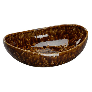 Chelsea House Tortoise Ceramic Bowl Small - Handcrafted Mottled Brown Glaze, Versatile Centerpiece & Catchall 385760