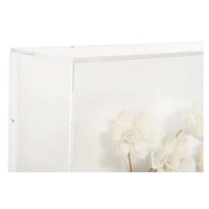 Chelsea House Porcelain Sculptural Wall Art By Bill Cain — Matte White Porcelain Flowers With Antique Gold Leaves, 20.5" H 385765