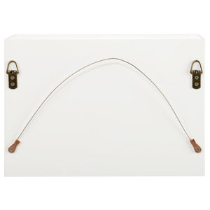 Chelsea House Porcelain Sculptural Wall Art By Bill Cain — Matte White Porcelain Flowers With Antique Gold Leaves, 20.5" H 385765