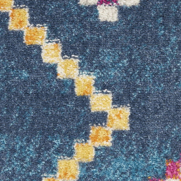 Homeroots 5' X 7' Navy Blue Southwestern Berber Area Rug  Polypropylene 385778