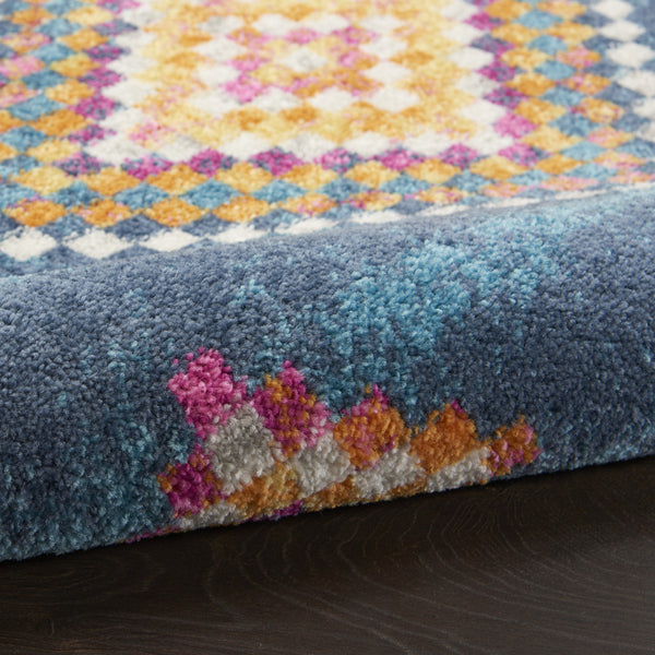 Homeroots 5' X 7' Navy Blue Southwestern Berber Area Rug  Polypropylene 385778