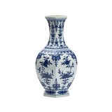 Dynasty Blue and White Flower Vase Blue, White/Cream 385779 Chelsea House