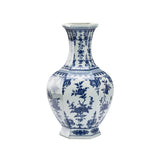 Dynasty Blue and White Flower Vase Blue, White/Cream 385779 Chelsea House