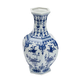 Dynasty Blue and White Flower Vase Blue, White/Cream 385779 Chelsea House