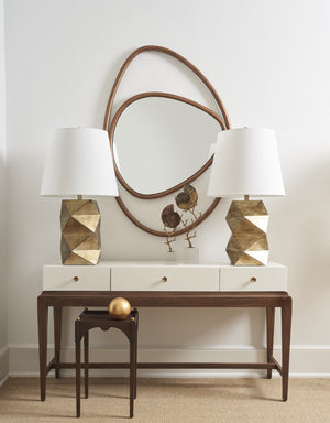 Chelsea House Kent Mahogany Drinks Table By Jamie Merida — Regency-Inspired 21" Accent Table With Brass Balls, Compact Elegance 385800