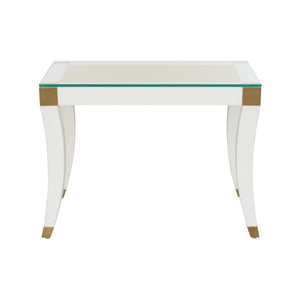Chelsea House Paris Bench/Table White — Versatile Parisian Bench, Side Table & Accent With Antique Brass Accents, Compact Elegance 385804