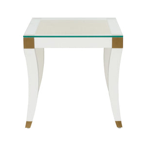 Chelsea House Paris Bench/Table White — Versatile Parisian Bench, Side Table & Accent With Antique Brass Accents, Compact Elegance 385804