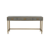 Margaret Writing Desk Gray, Gold 385805 Chelsea House