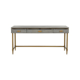 Margaret Writing Desk Gray, Gold 385805 Chelsea House