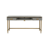 Margaret Writing Desk Gray, Gold 385805 Chelsea House