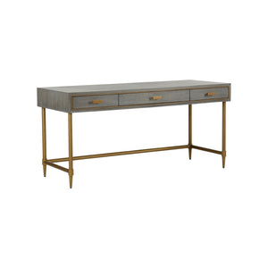 Margaret Writing Desk Gray, Gold 385805 Chelsea House