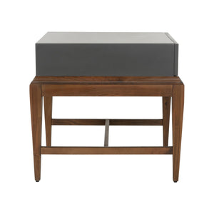 Chelsea House Emery Contemporary Gray End Table With Compact Footprint, Durable Build, Versatile Side Or Bed Accent 385810