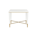 Hamlet End Table White/Cream, Gold 385811 Chelsea House