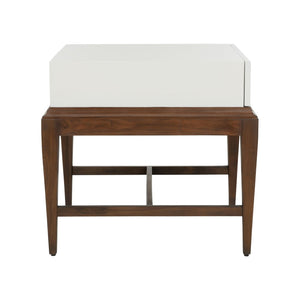 Chelsea House Emery Mahogany Base End Table With White Top, 3 Drawers For Storage, Compact 24"H X 26"D Stylish Accent 385813