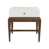 Emery End Table White/Cream, Brown 385813 Chelsea House