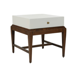 Emery End Table White/Cream, Brown 385813 Chelsea House