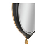 Cabochon Pendant Mirror Black, Gold 385817 Chelsea House