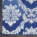 Homeroots 5' X 7' Blue Floral Dhurrie Area Rug Blue Polypropylene 385820