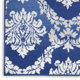 Homeroots 5' X 7' Blue Floral Dhurrie Area Rug Blue Polypropylene 385820