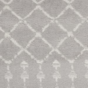 Homeroots 5' X 7' Gray Geometric Berber Area Rug Grey Polypropylene 385825