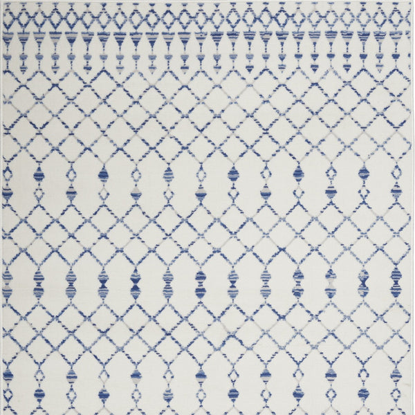 Homeroots 6' X 9' Ivory Geometric Berber Area Rug Ivory Polypropylene 385828