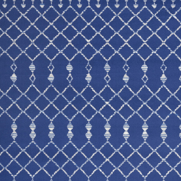 Homeroots 5' X 7' Navy Blue Geometric Berber Area Rug Navy Polypropylene 385830